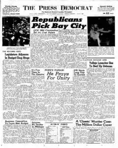 Santa rosa news - The Santa Rosa hitchhiker murders were a series of at least seven unsolved homicides involving female hitchhikers that took place in Sonoma County and Santa Rosa of the North Bay area of ... 1971 in the Santa Rosa Press Democrat reported that the "Lisa Smith" treated at Novato General Hospital was the same person as the missing 17-year-old Lisa ...